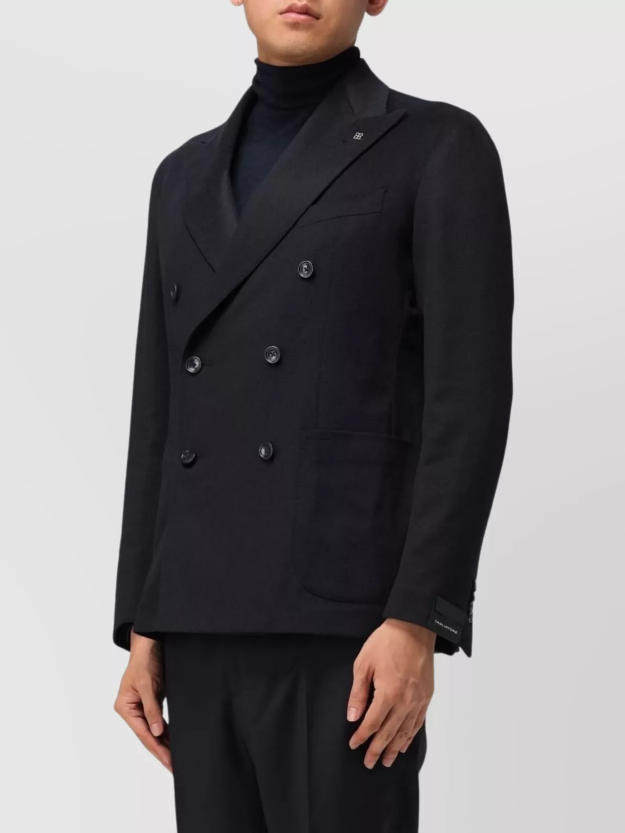 Tagliatore Double-breasted Jacket Peak Lapels In Blue