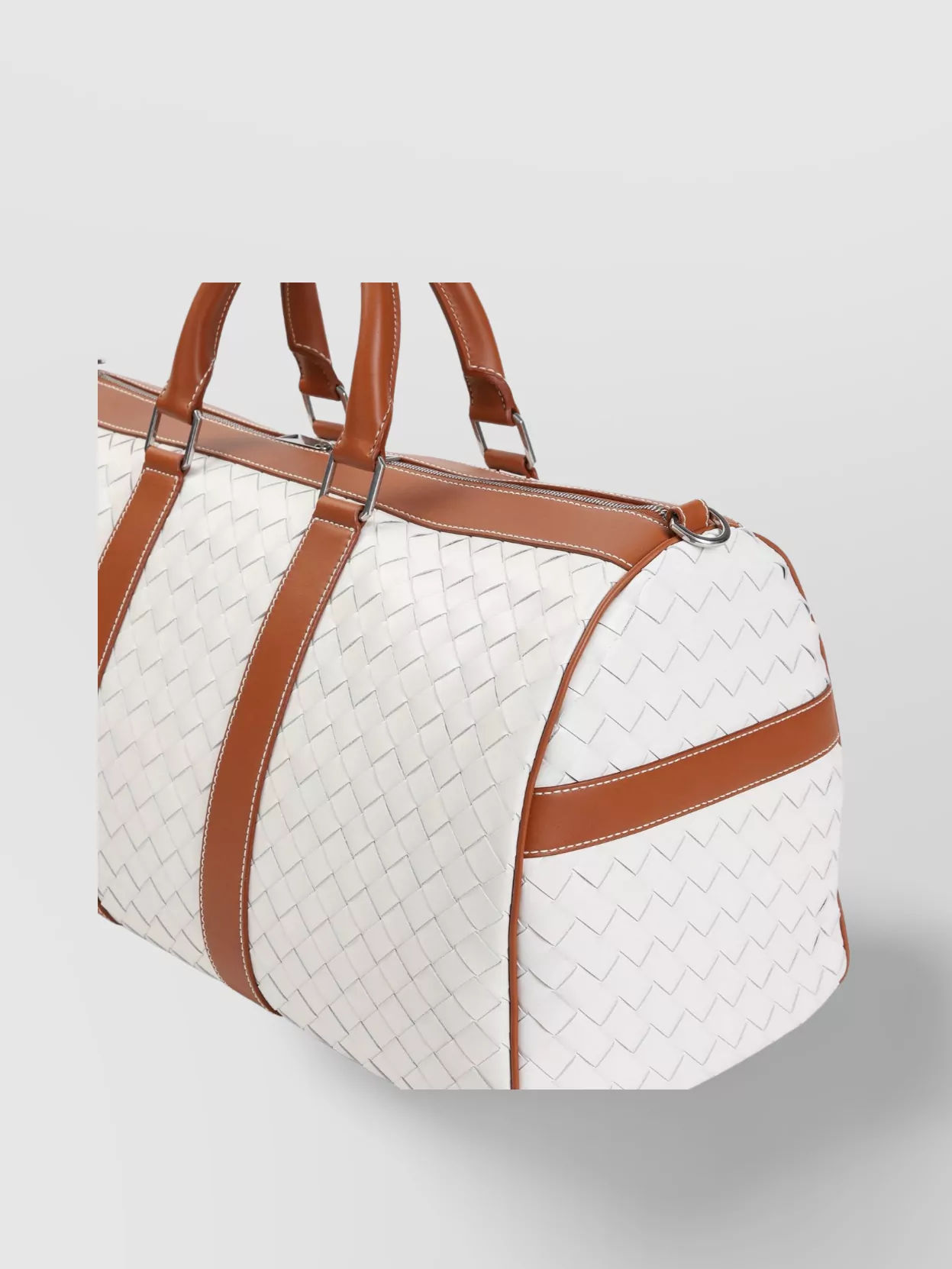 Bottega Veneta Medium Woven Duffle Bag With Top Handles