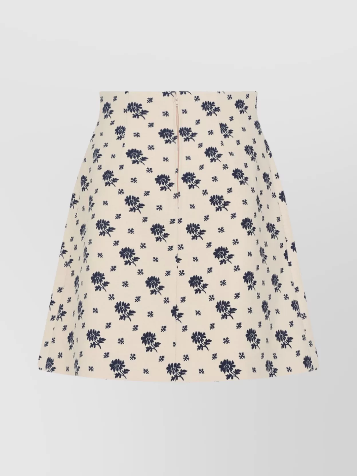 Shop Valentino Flared Wool Mini Skirt With Bow