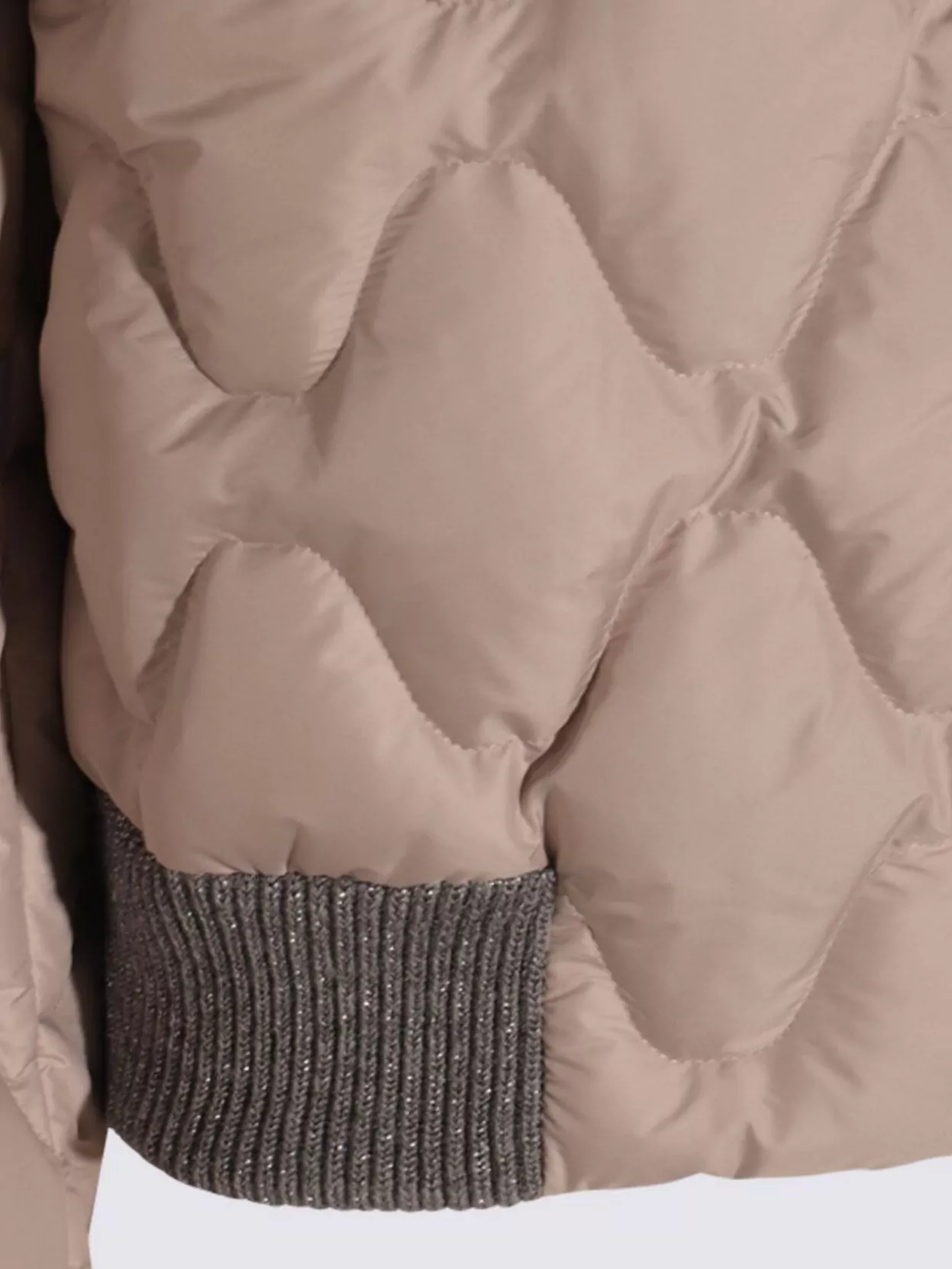 Fabiana Filippi Padded Jackets With Ribbed Cuffs And Collar In Pink
