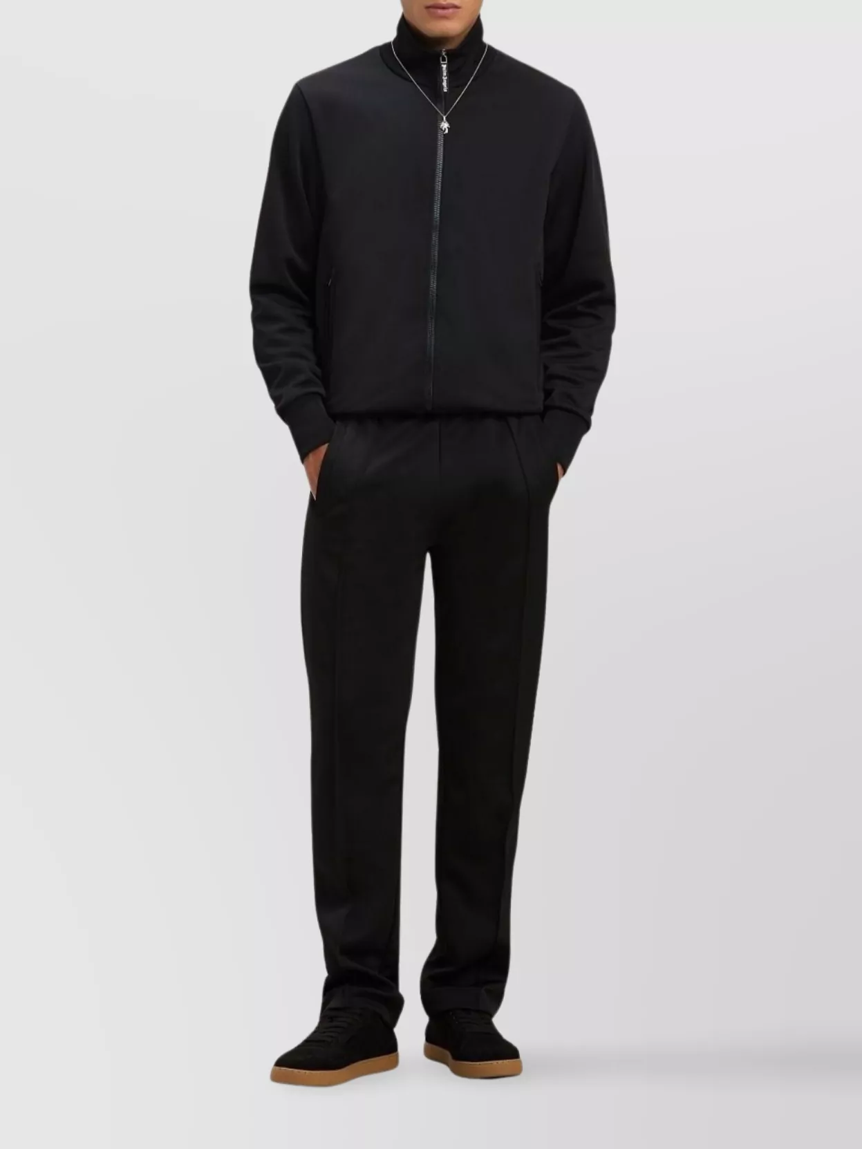 Palm Angels Trousers With Elasticated Waistband And Ribbed Cuffs