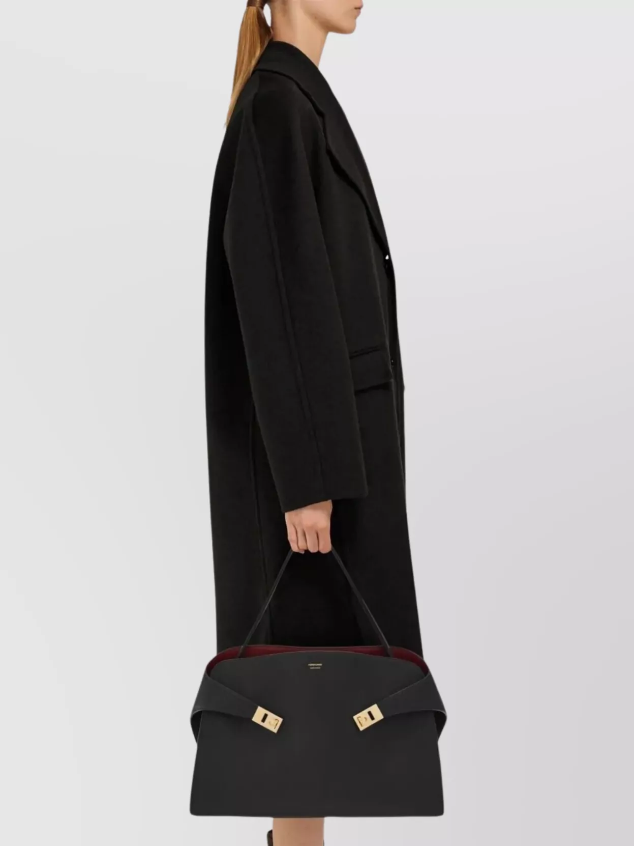Ferragamo Hug Soft Large Bicolor Shoulder Bag