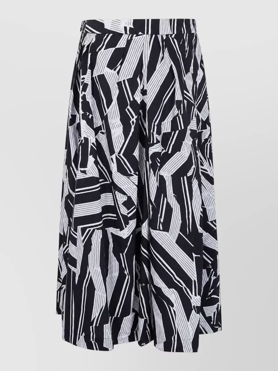 Dries Van Noten cotton pleated midi skirt