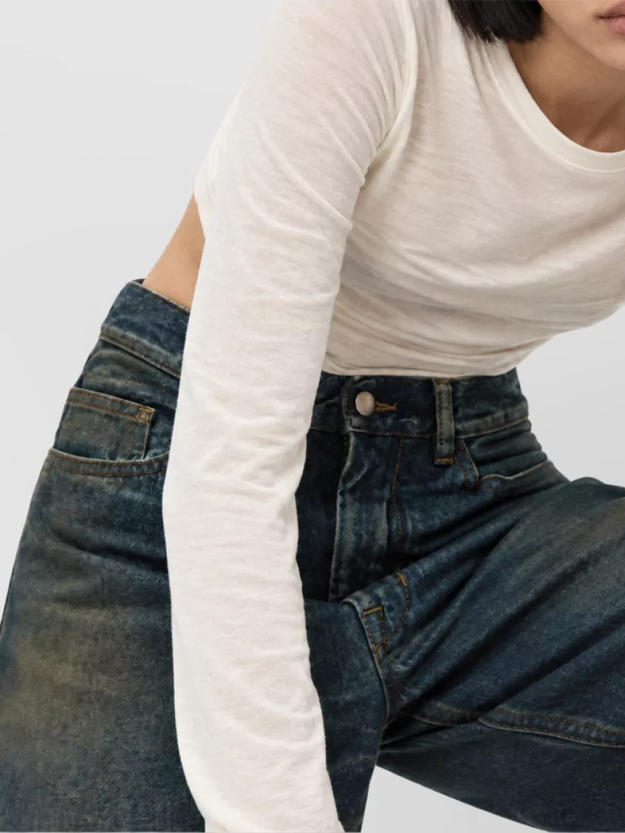 Ann Demeulemeester Relaxed-Fit Flared Denim Trousers