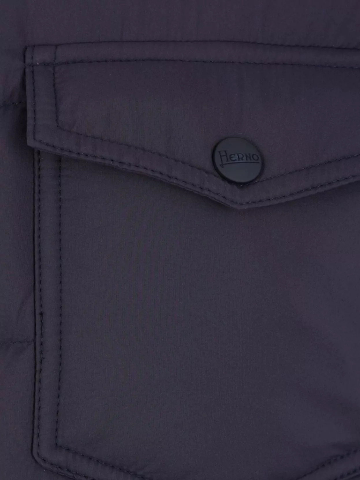 Herno Quilted Long Sleeve Coat Front Pockets