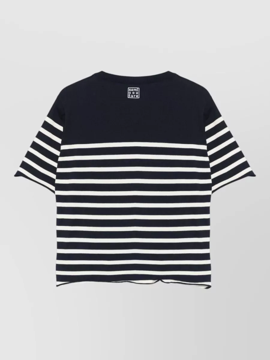 Semicouture Striped Cotton Sweater