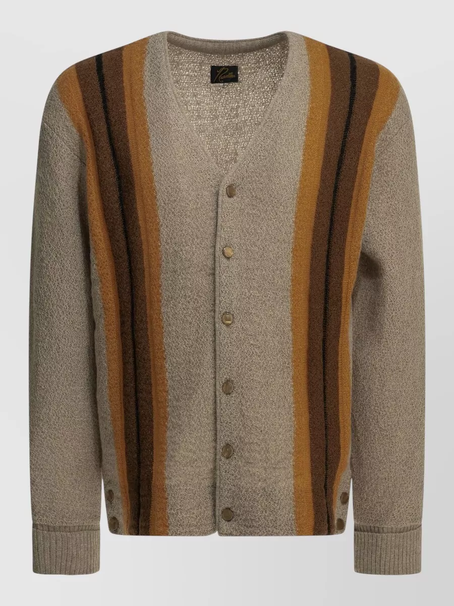 Needles striped cardigan