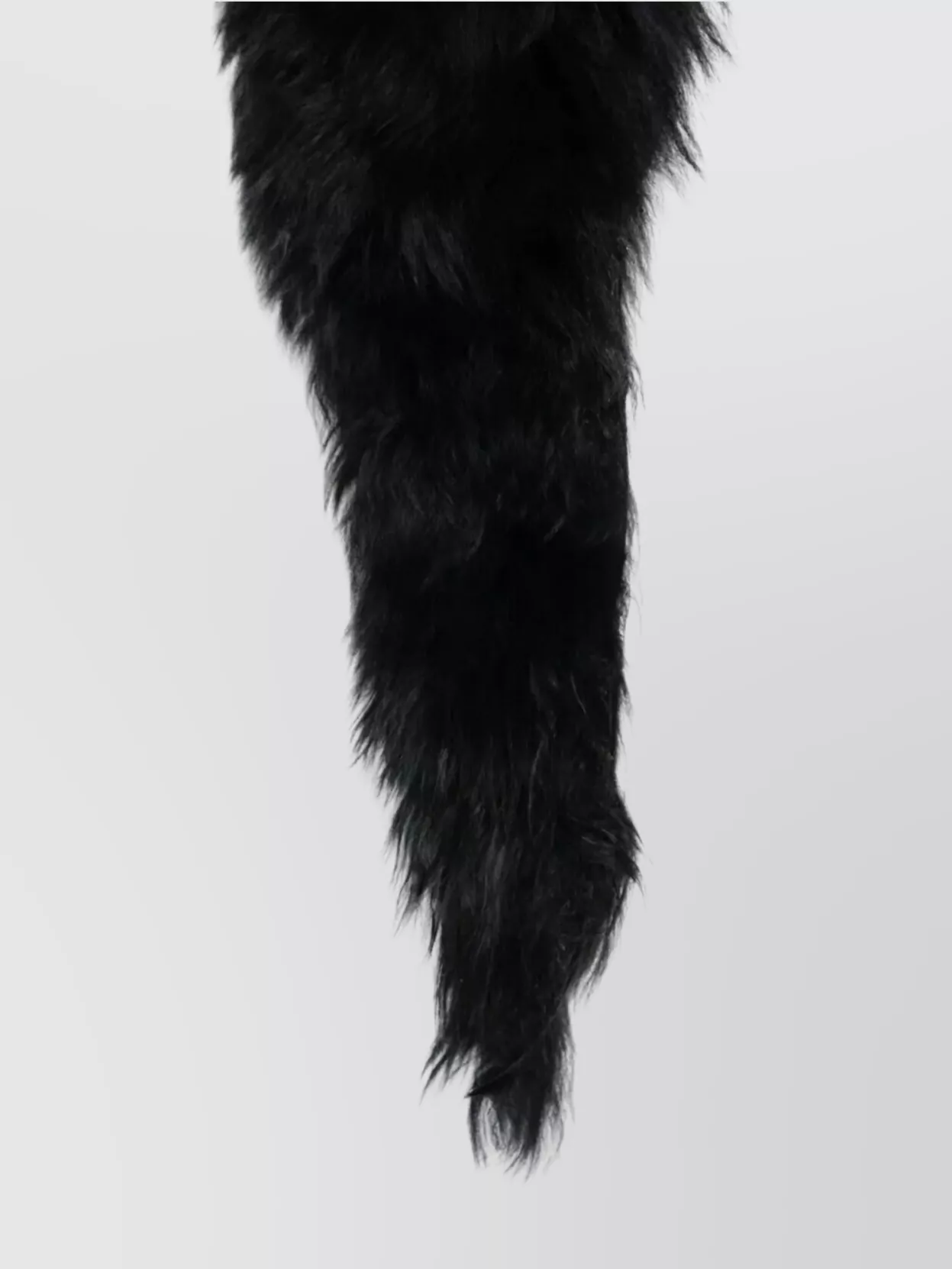 Sapio Soft Faux Fur Long Scarf Accessory In Black