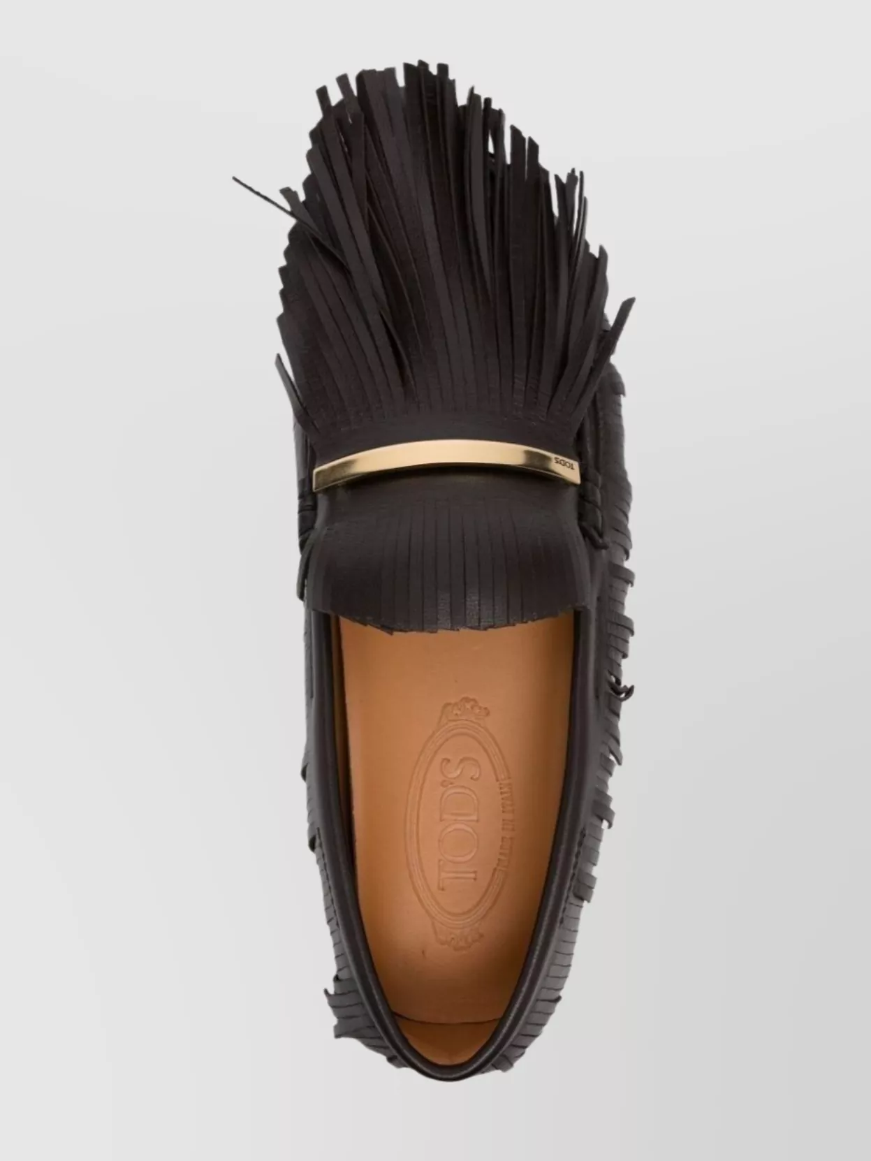Tod's Fringed Loafers With Round Toe And Rubber Sole