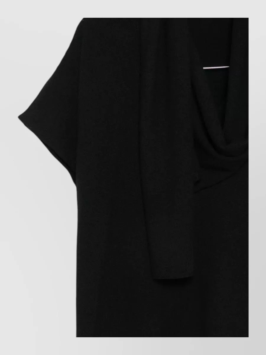 Lisa Yang Cashmere V-Neck Short-Sleeve Tunic