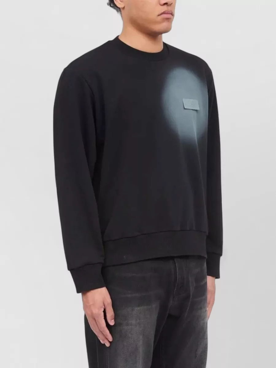 Mm6 Maison Margiela Ribbed Hem Long-Sleeve Sweatshirt