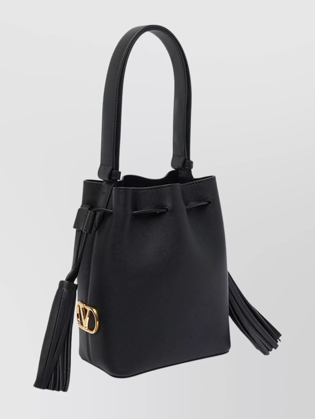 Valentino Garavani Small Drawstring Bucket Bag Tassel