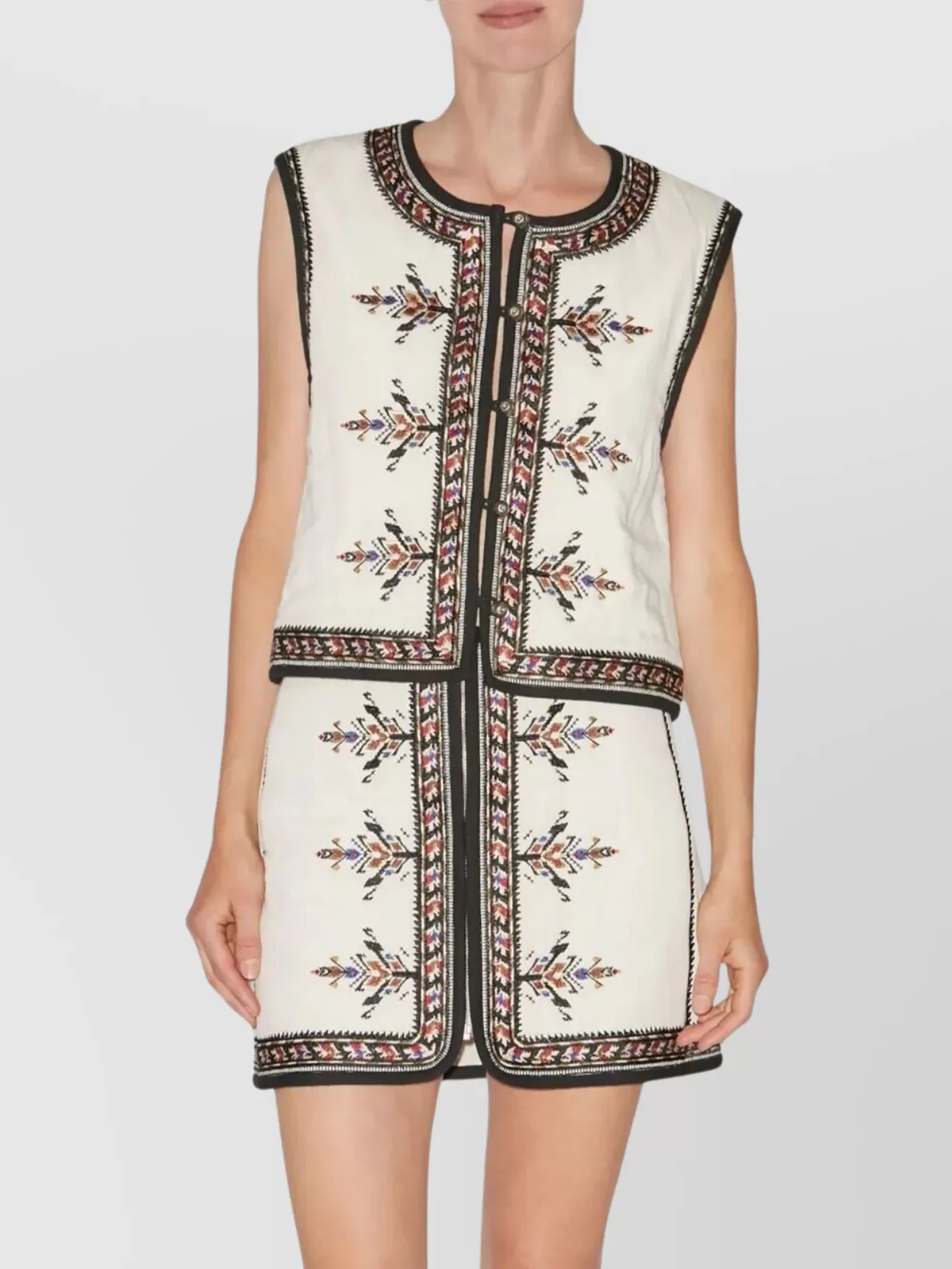 Isabel Marant Etoile Vest Embroidered Contrast Trim