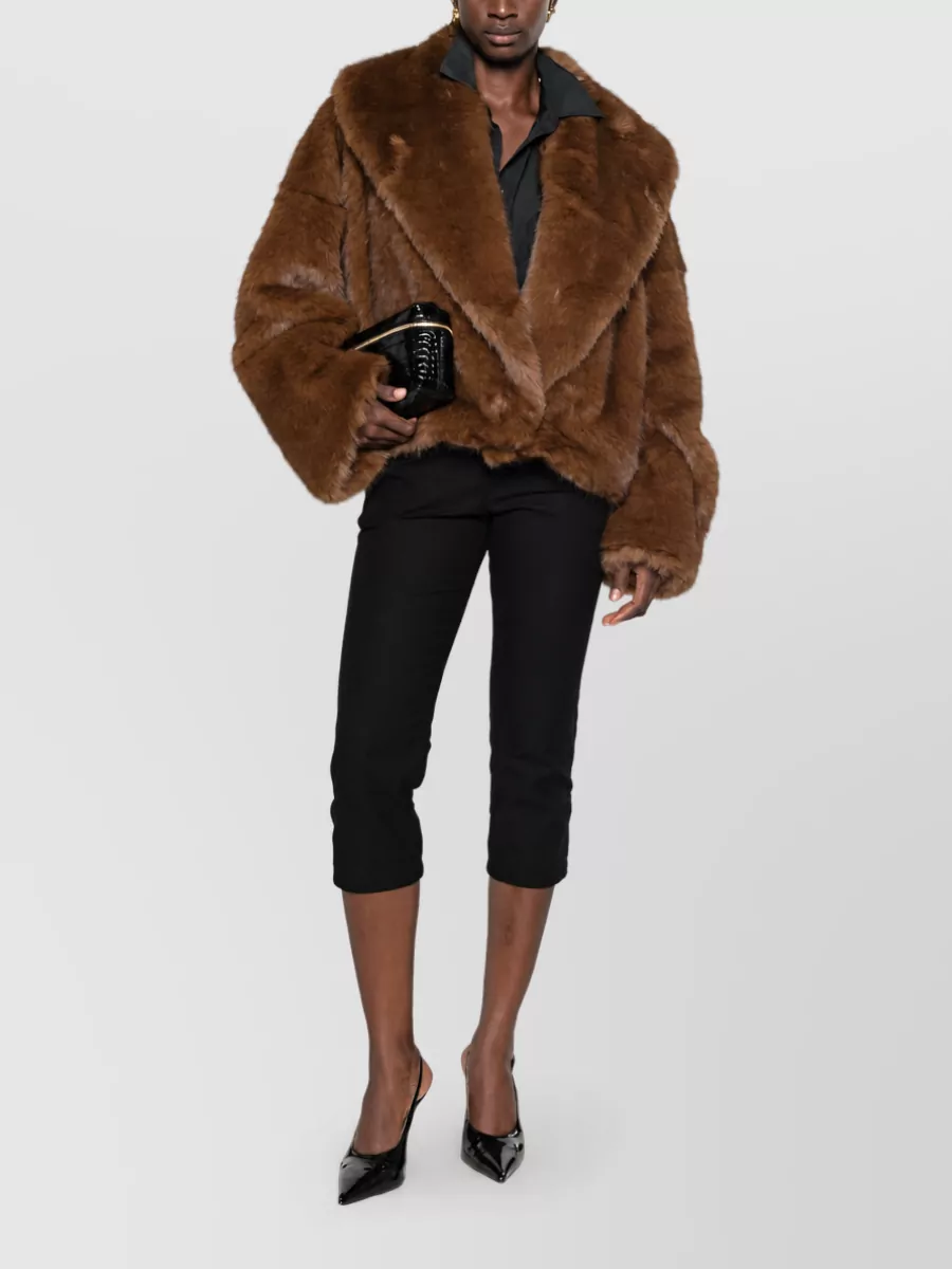 Bb Couture Faux Fur Boxy Jacket