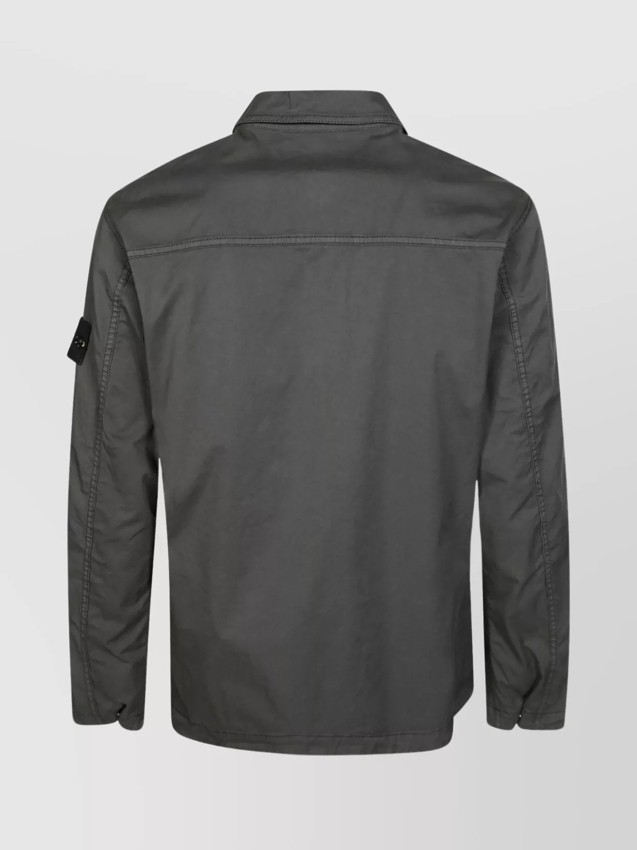 Stone Island Shirt Jacket With Pockets And Collar In Gray