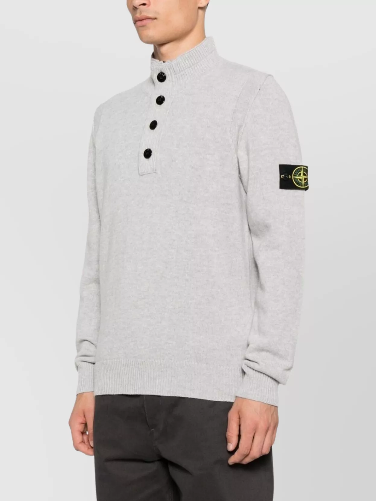 Stone Island High Neck Ribbed Sweater