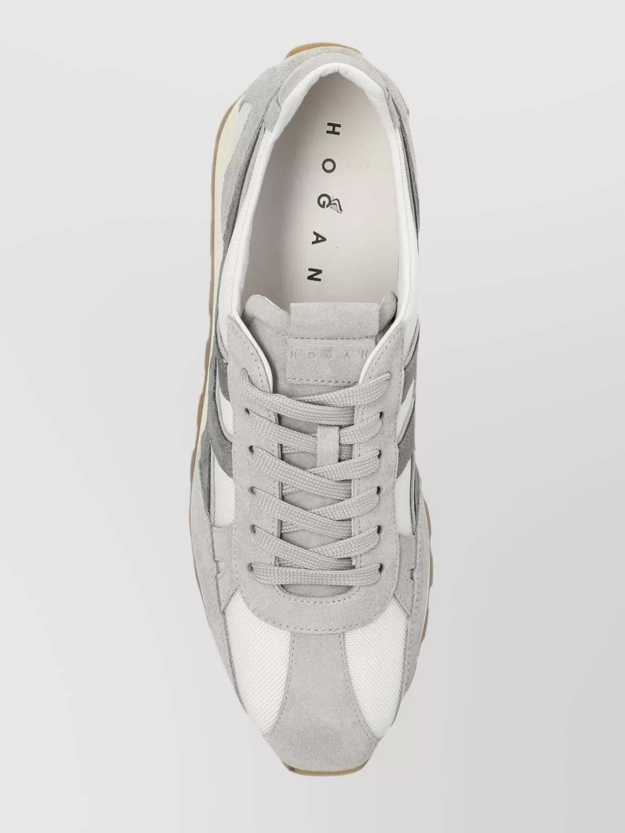 Hogan Panelled Design Rubber Sole Suede Sneakers