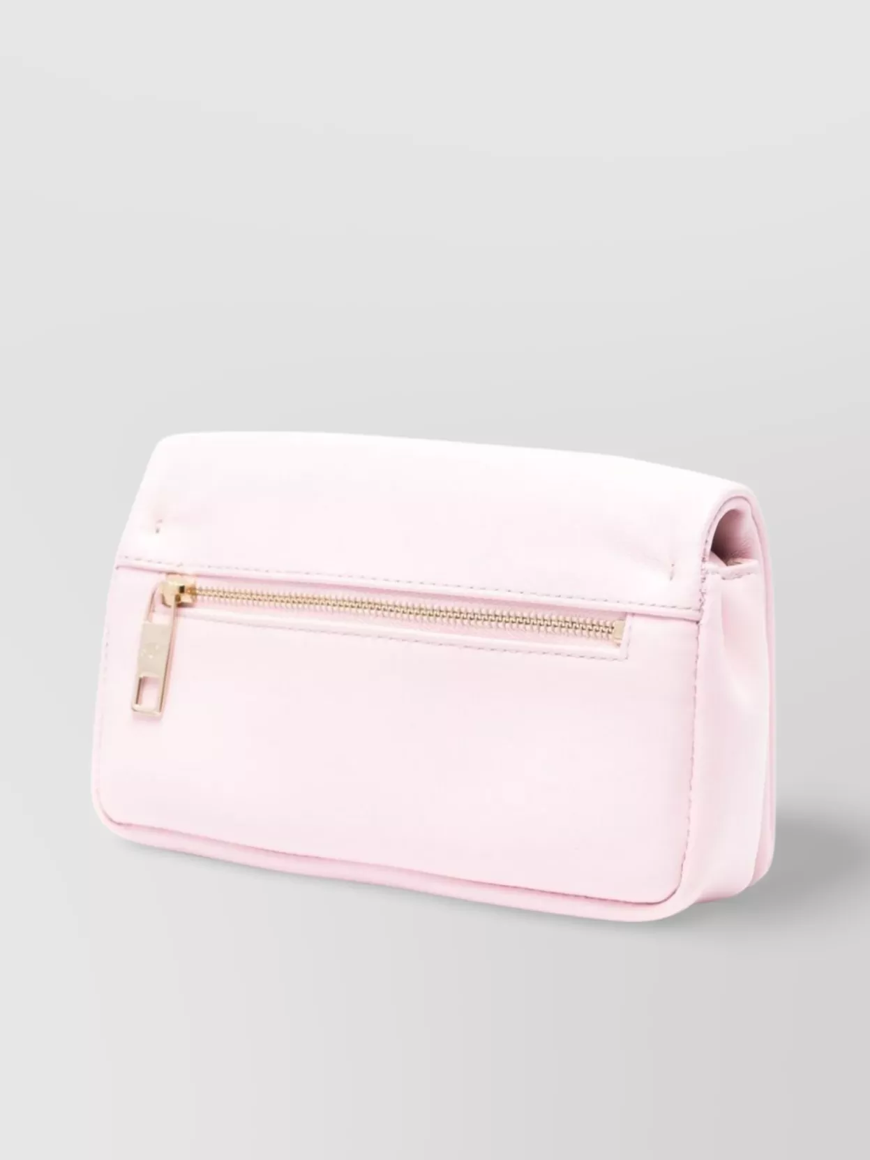 Roger Vivier Gathered Front Buckle Leather Mini Bag