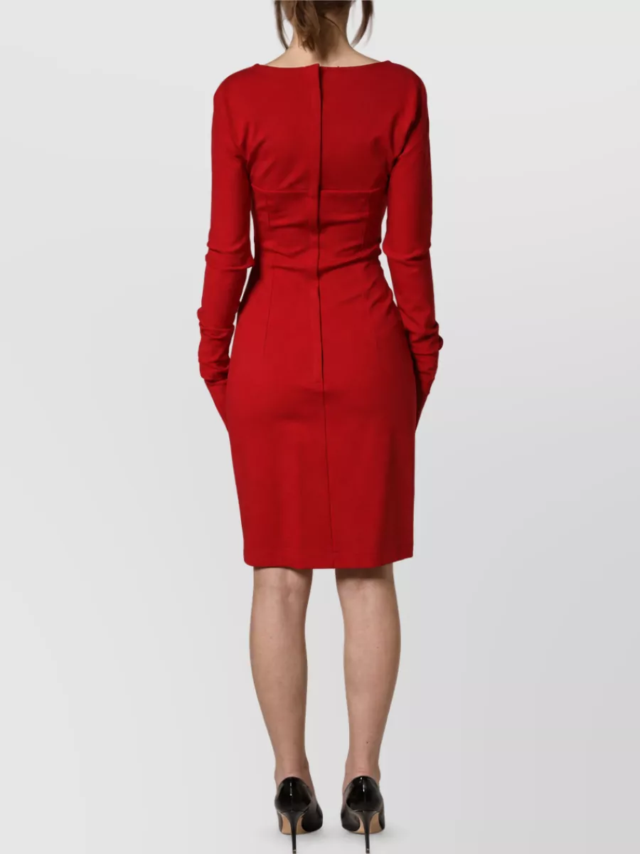 Dolce&Gabbana Cutout Long-Sleeve Bodycon Dress