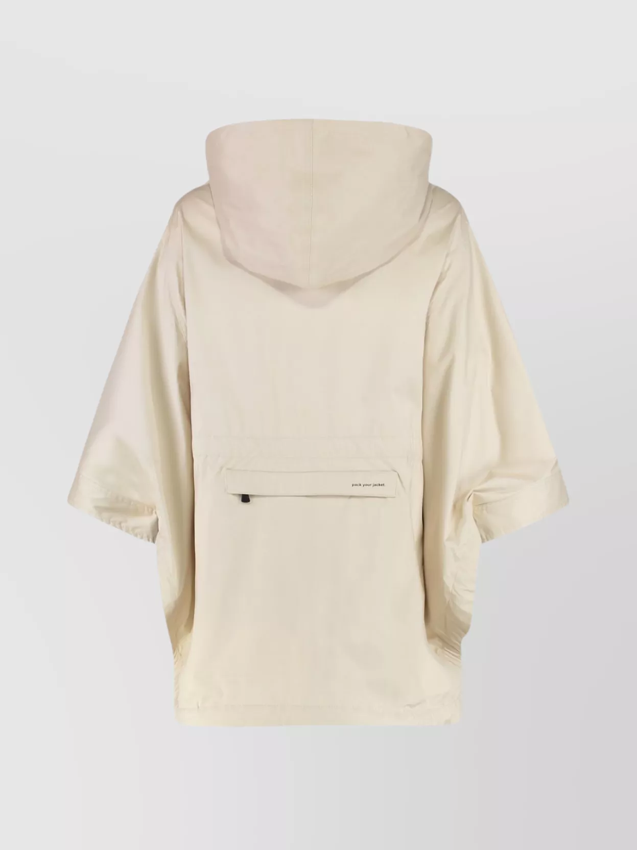 Moncler Technical Fabric Cape Adjustable Drawstrings In Gold