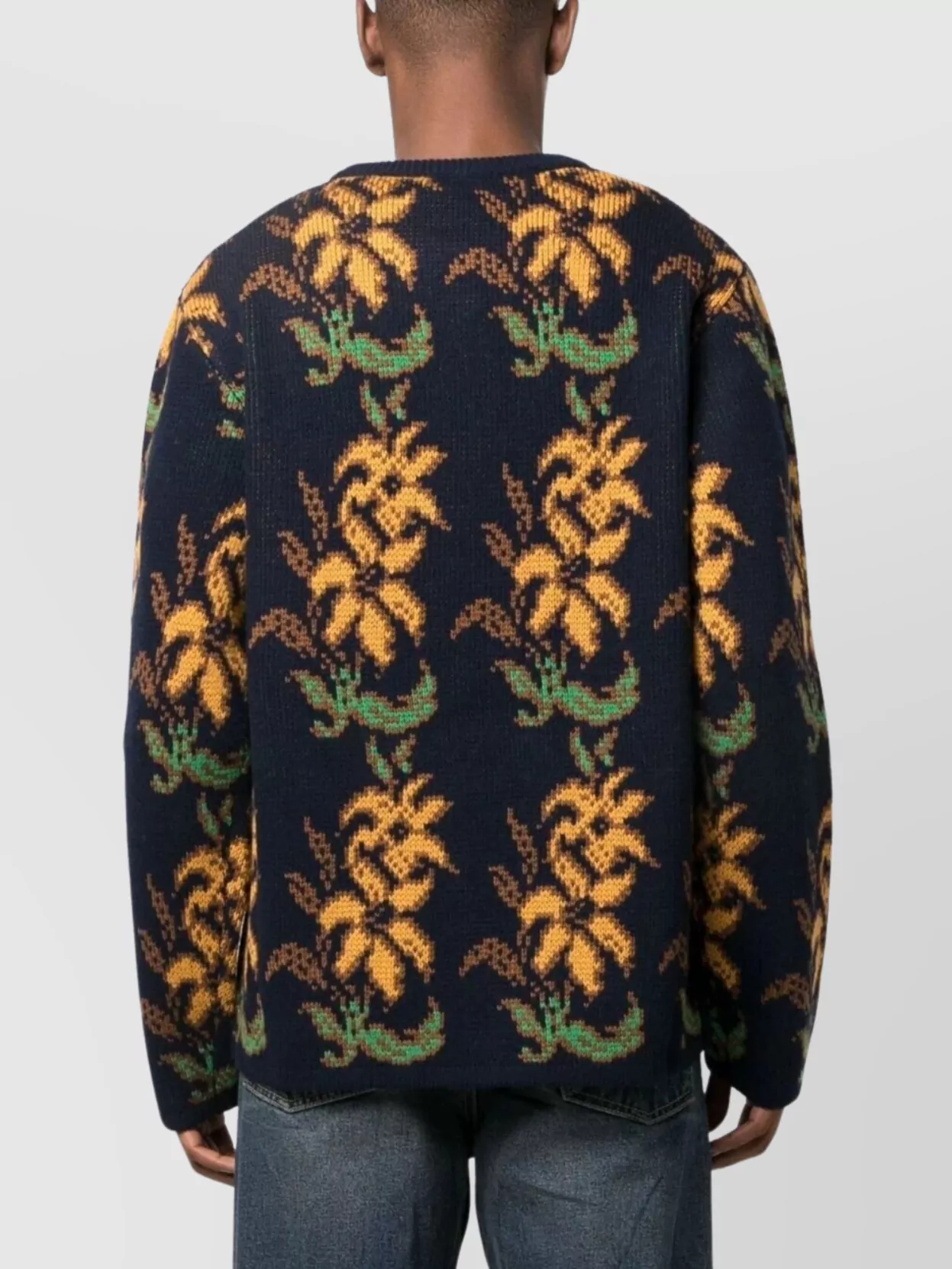Etro Floral Crew Neck Long Sleeve Sweater