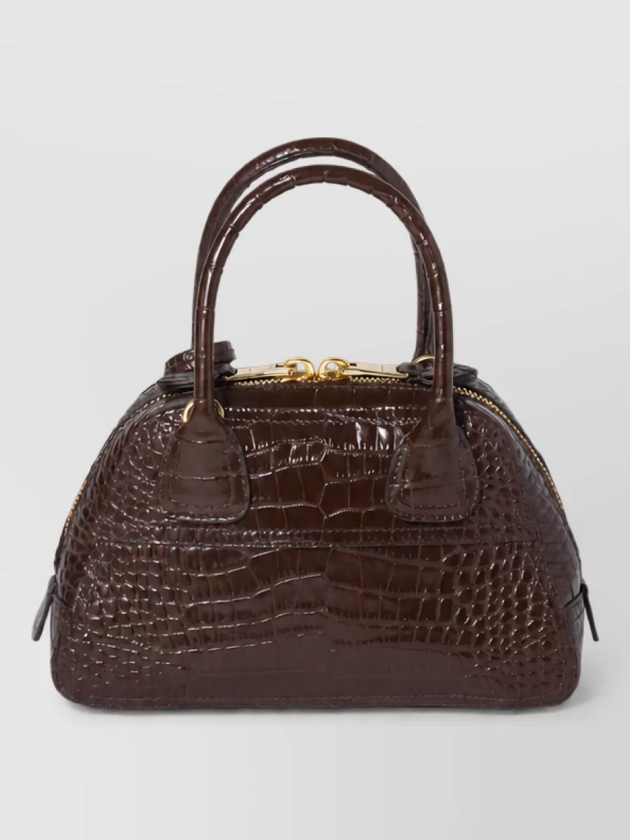 Miu Miu mini crocodile-embossed calf leather mini bag