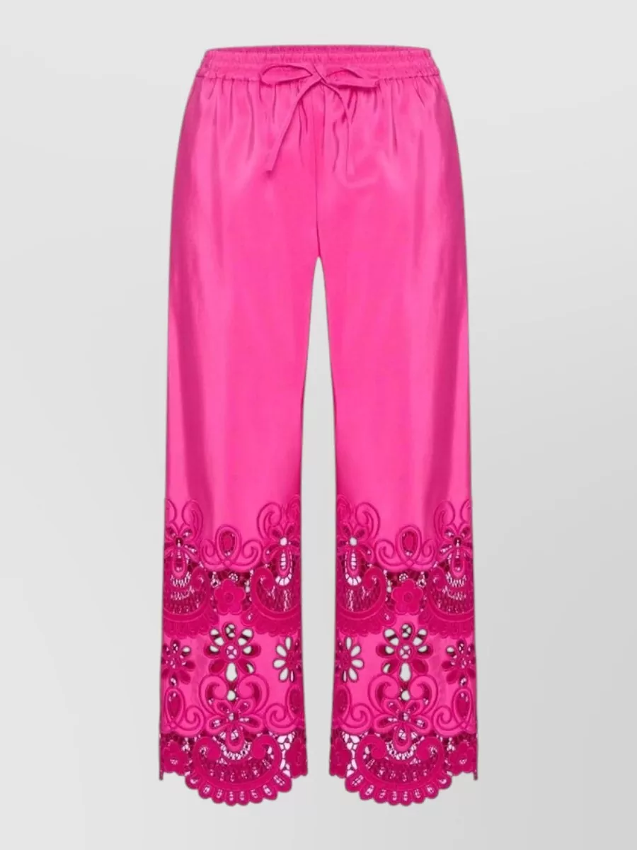 Valentino Garavani silk wide-leg trousers