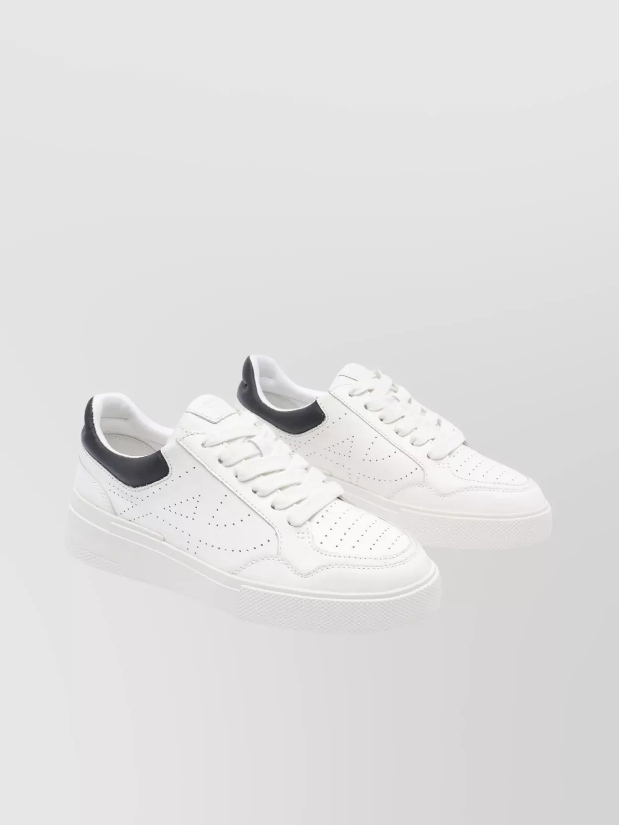 Ash Low Top Leather Sneakers With Round Toe