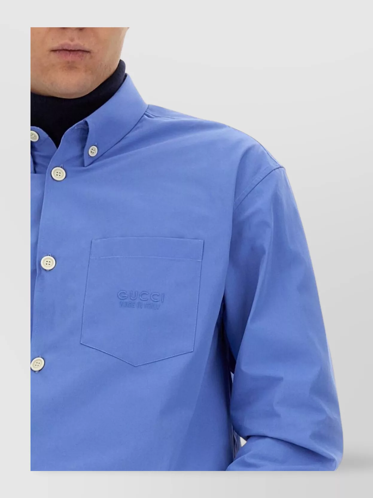 Gucci Cotton Shirt Featuring Embroidery Design
