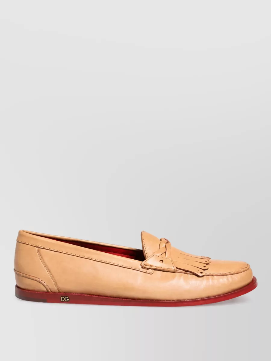 Dolce&Gabbana Leather Tassel Monk Shoes