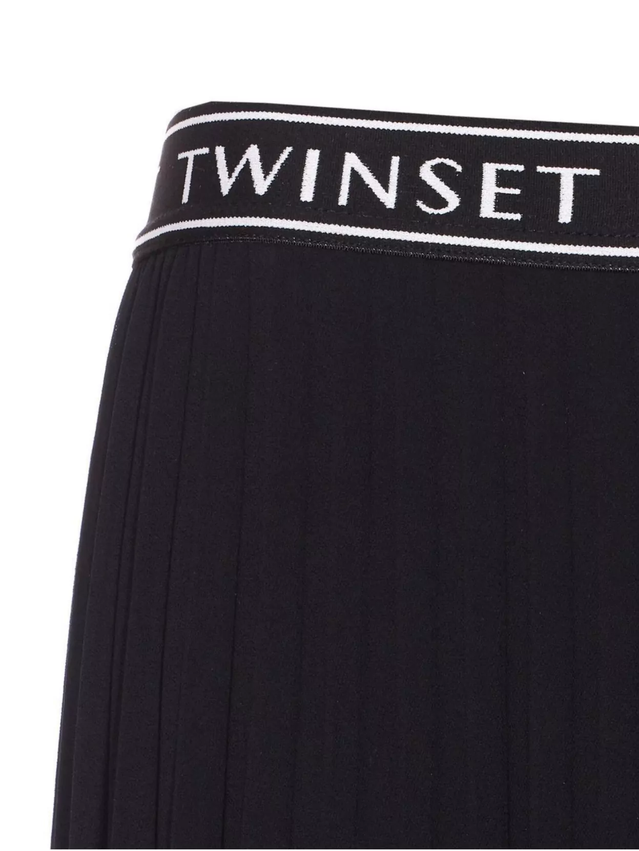 Twin-Set Pleated Midi Skirt Elastic Waist