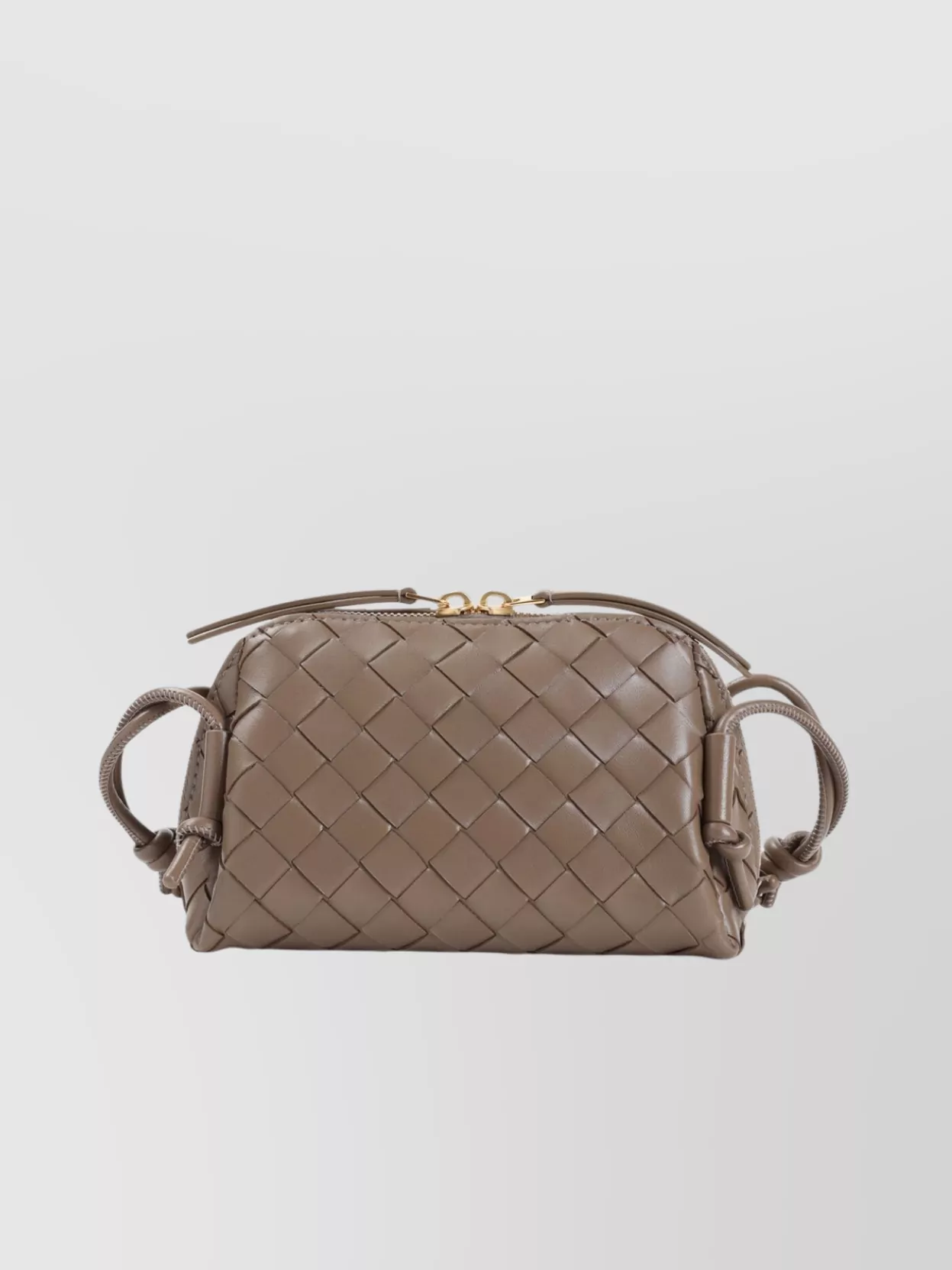Bottega Veneta Pinecone Gold Leather Woven Concert Bag