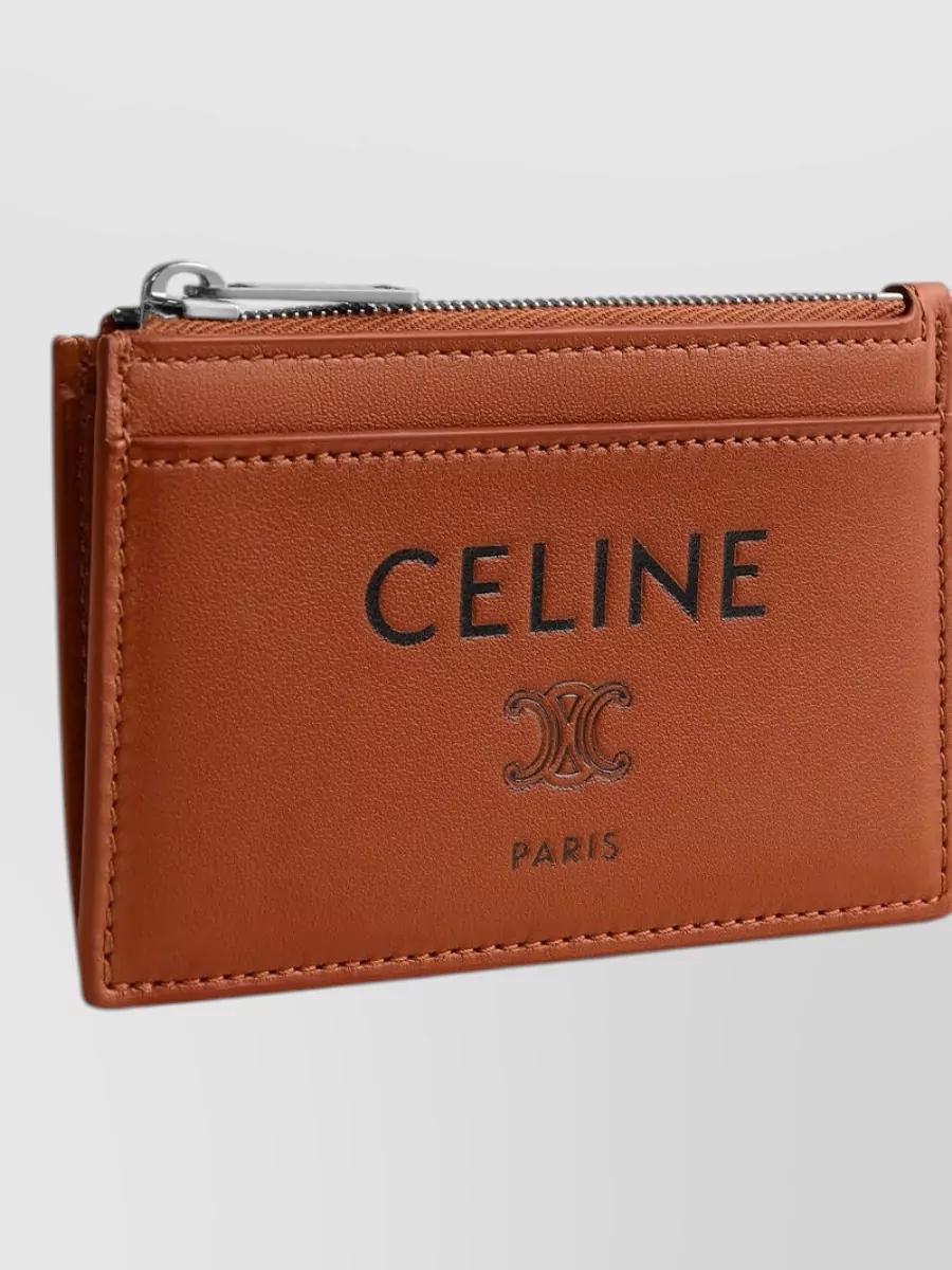 Celine Leather Zipped Card Holder