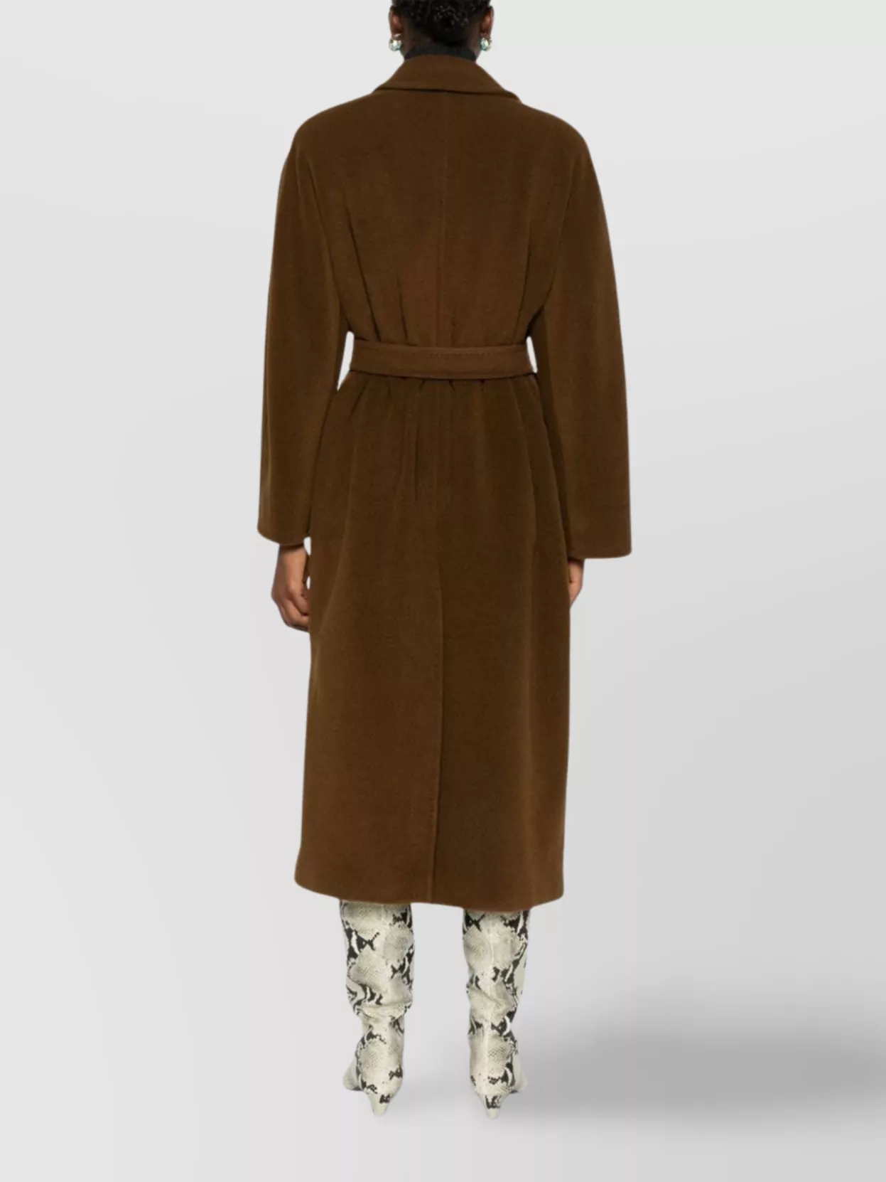 Max Mara Long Wool Coat Detachable Belt