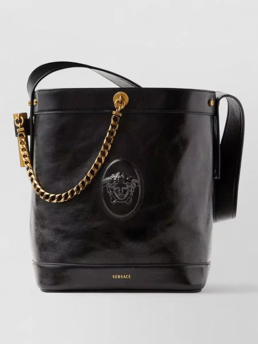 Versace small leather bucket bag