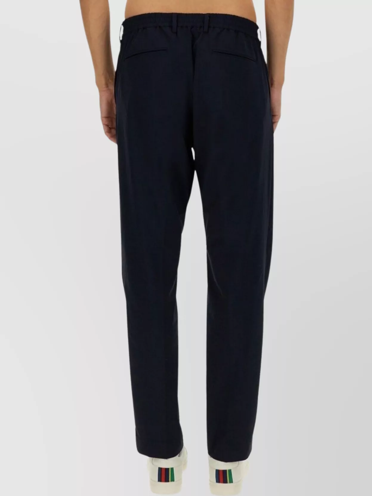 PAUL SMITH STRAIGHT LEG TROUSERS WITH ELASTIC WAISTBAND