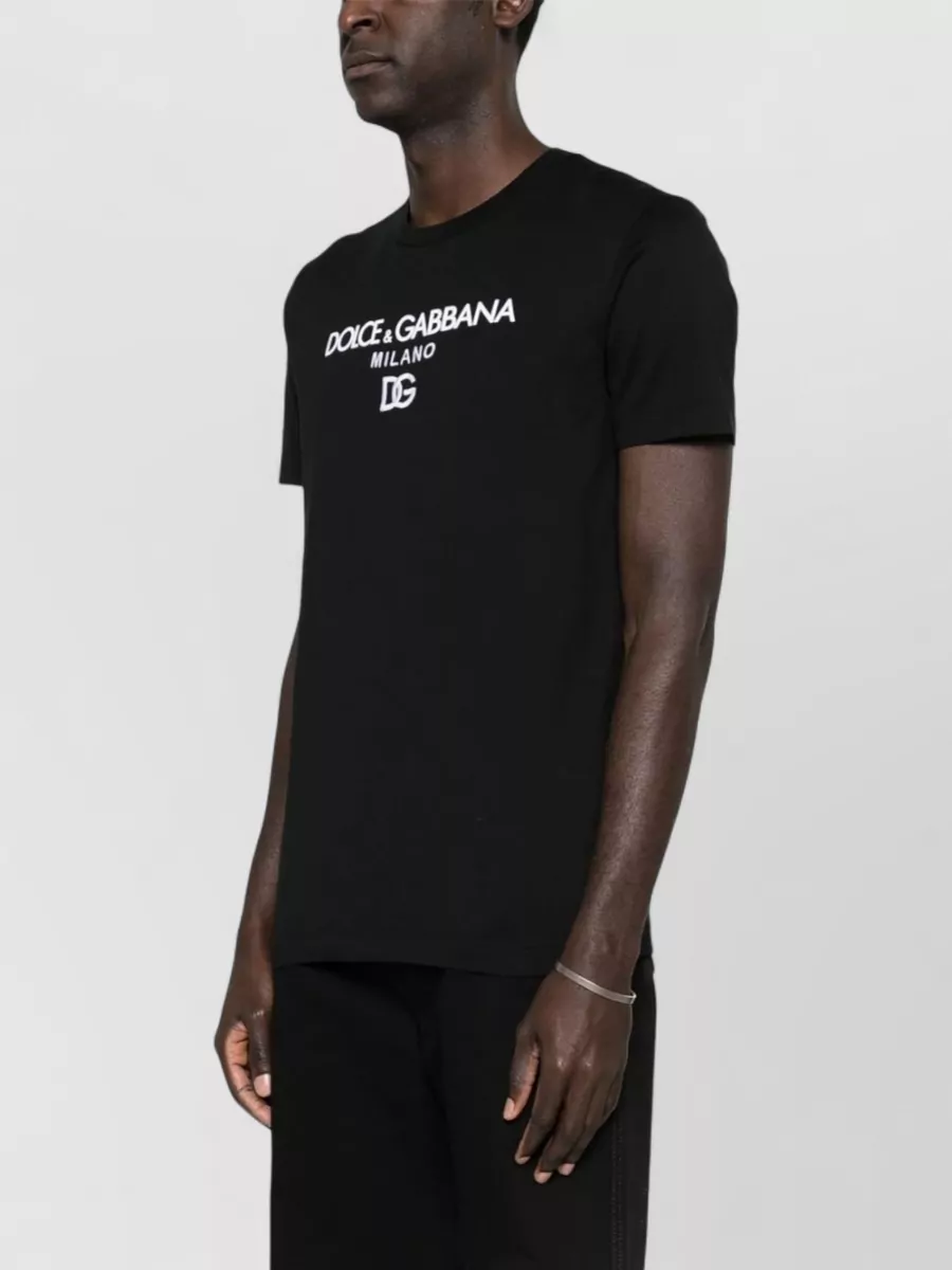 Dolce&Gabbana Cotton Regular-Fit Logo-Embroidered T-Shirt