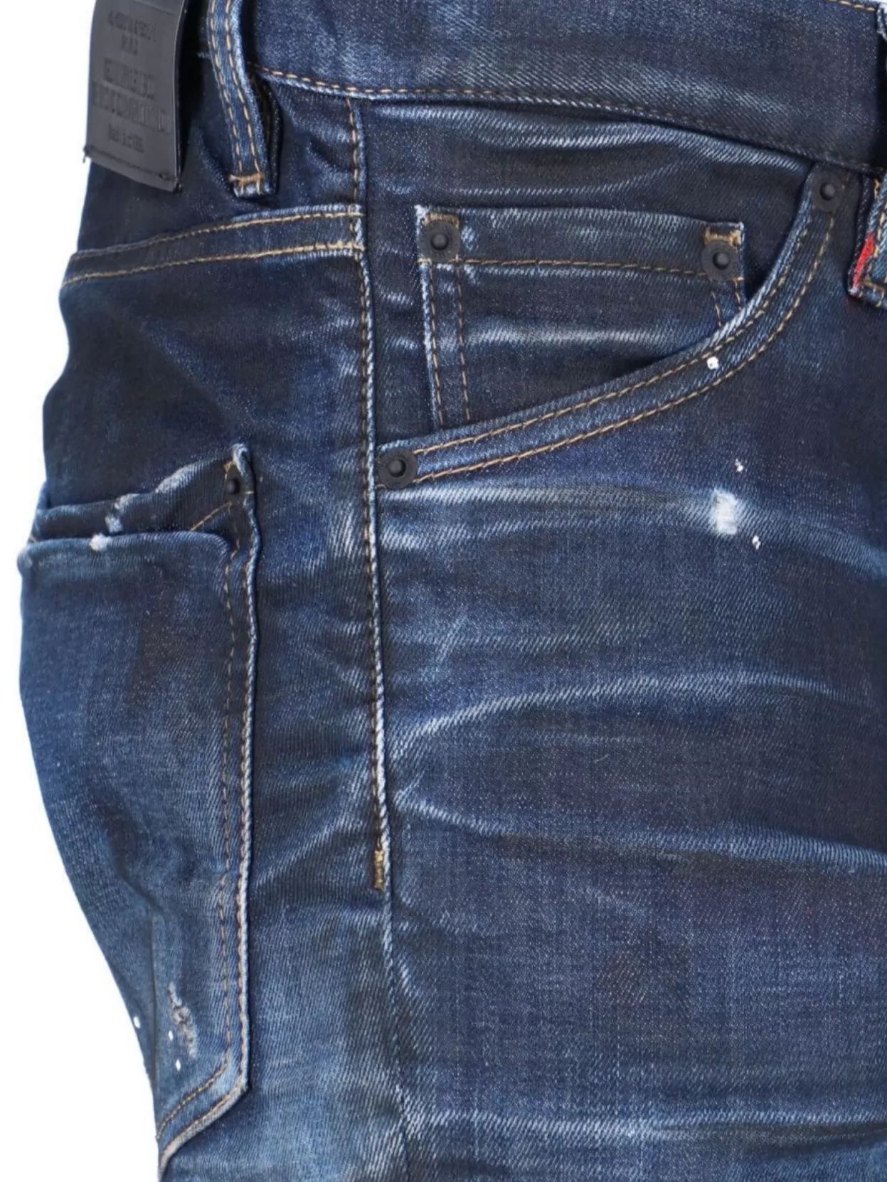 Dsquared2 Straight Leg Trousers Distressed Detailing