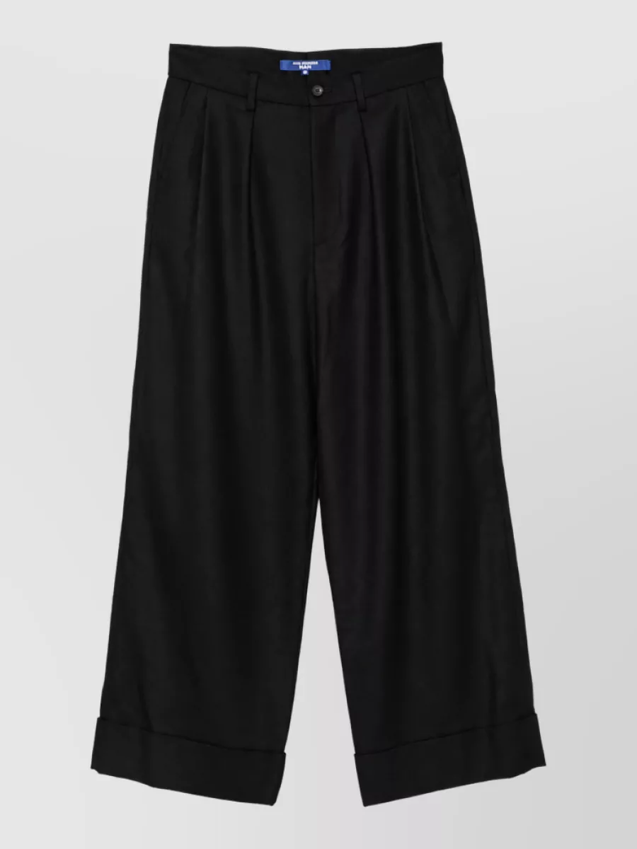 Junya Watanabe Wool pleated wide-leg trousers