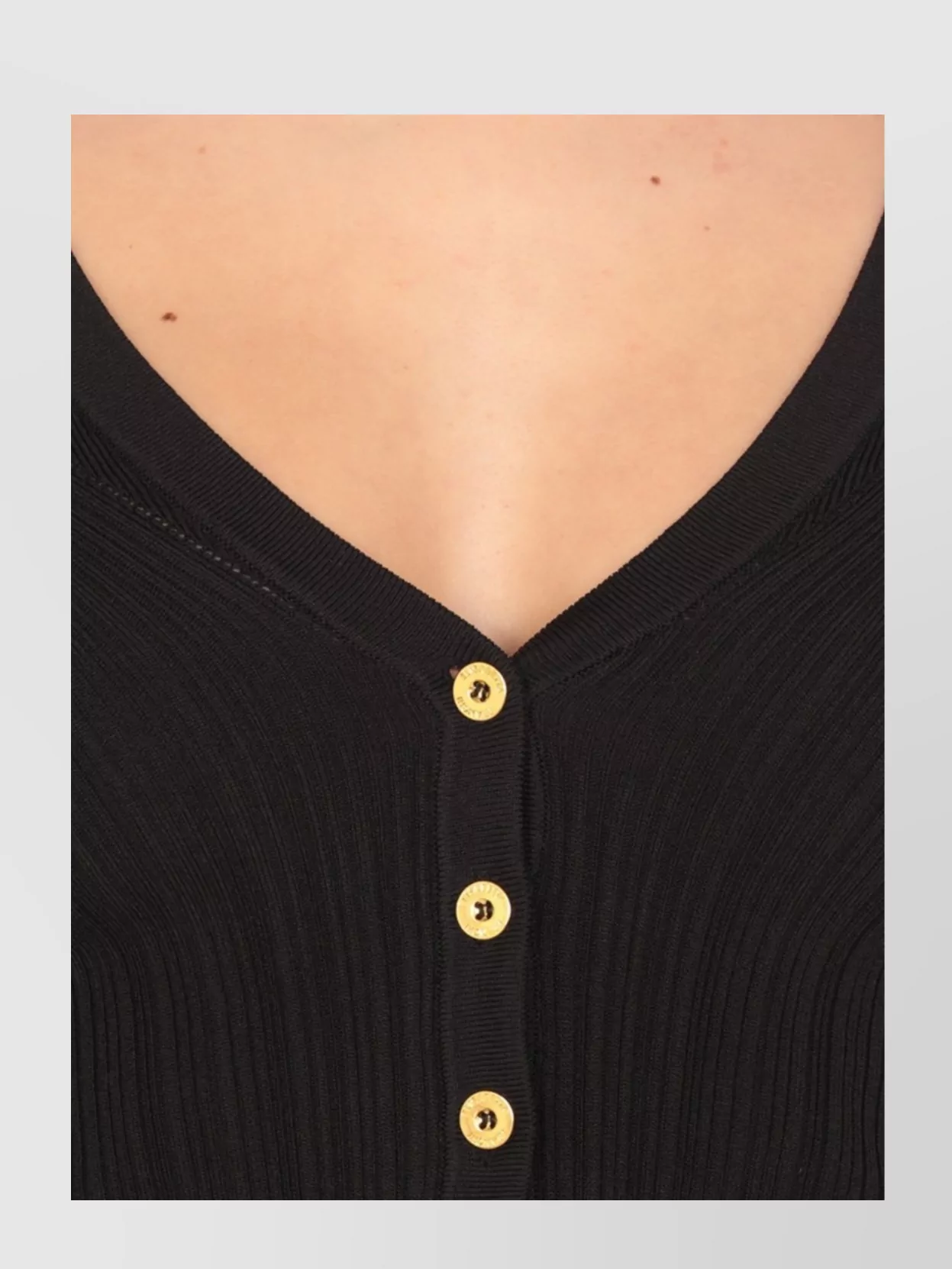 Elisabetta Franchi Knitwear V-Neck Cardigan Gold-Tone Buttons
