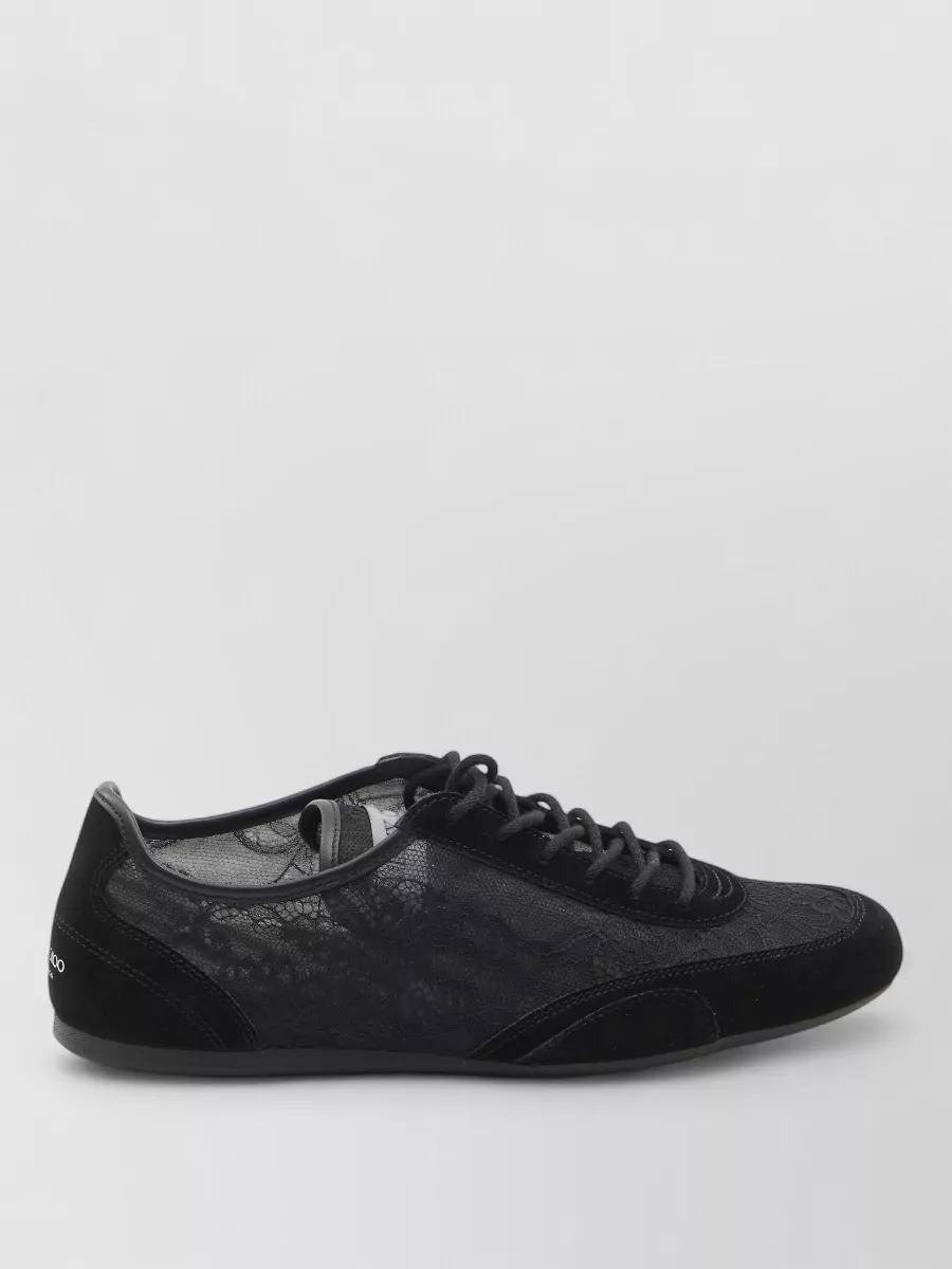 Jimmy Choo Low Top Sneakers Suede Lace Detail