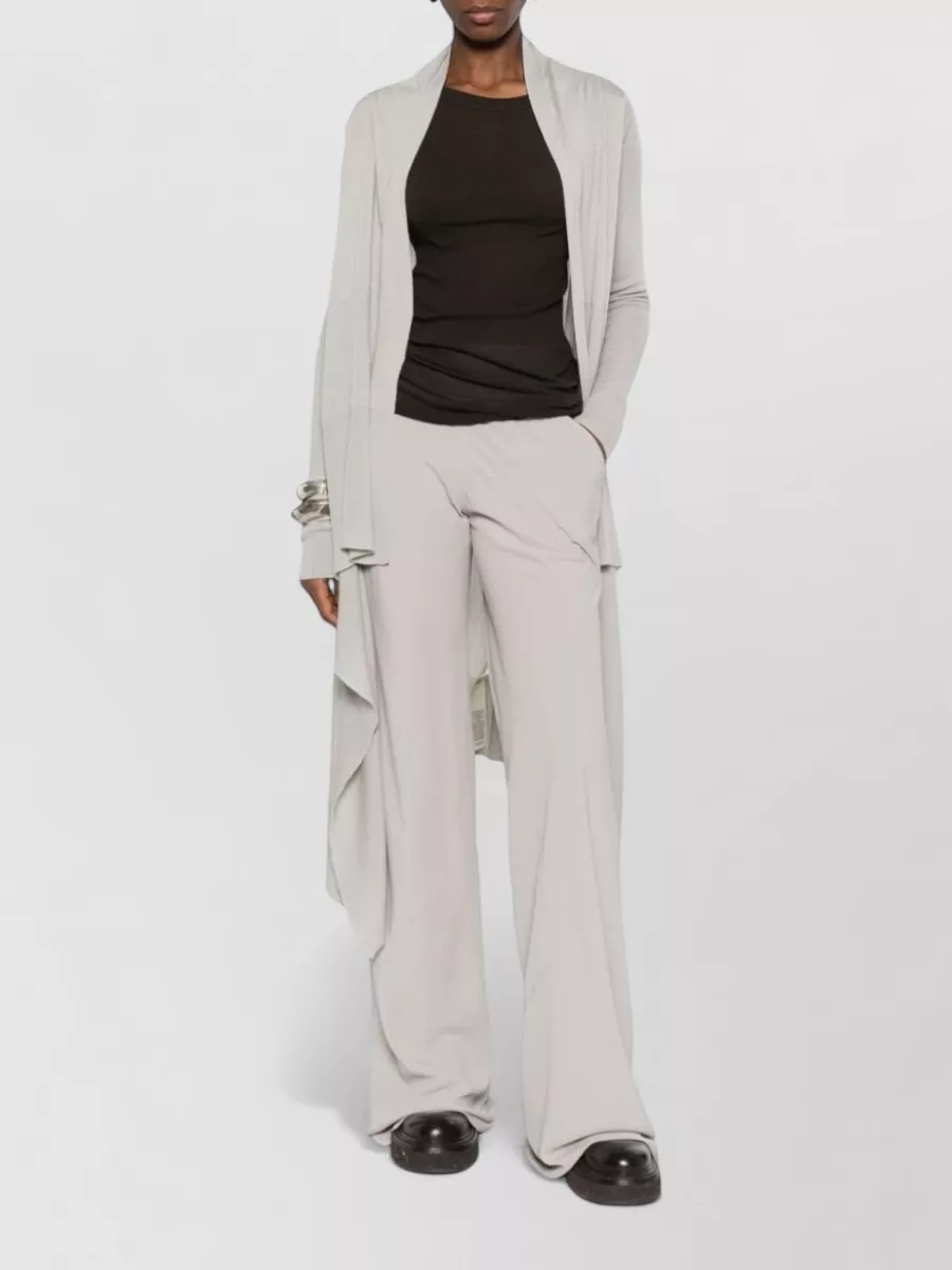Rick Owens Long Wool Cardigan Open Front Knit
