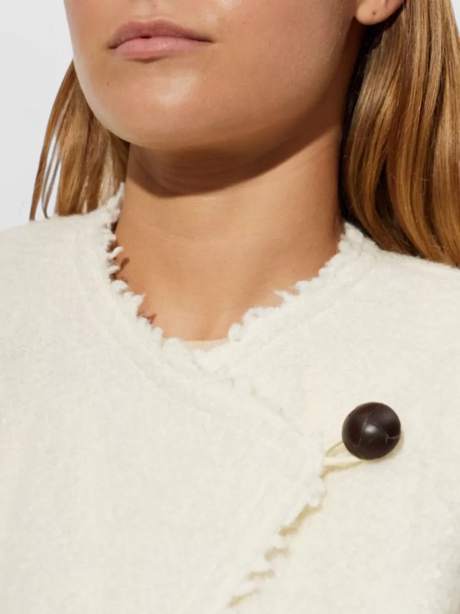Isabel Marant Bouclé Virgin Wool Single Breasted Coat