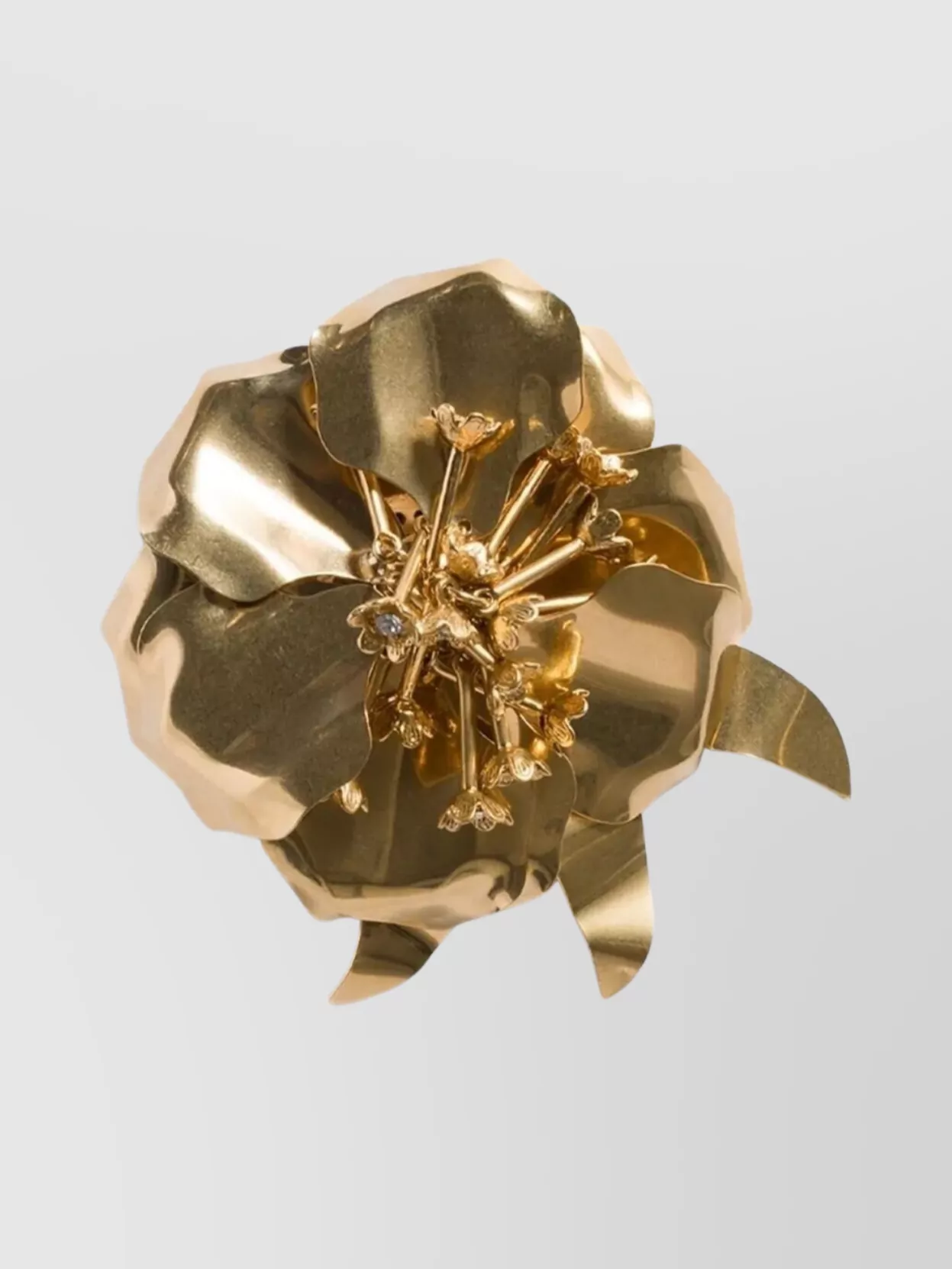 Miu Miu Floral Crystal Brooch Unique Design