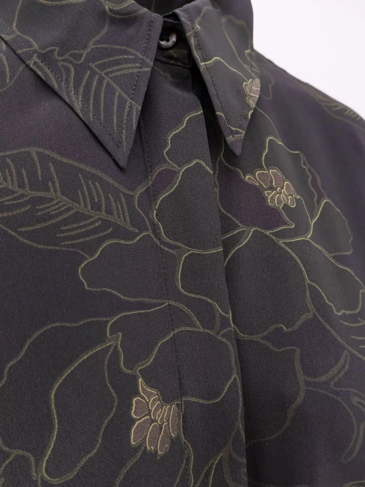 Shop Dries Van Noten Floral Print Silk Shirt