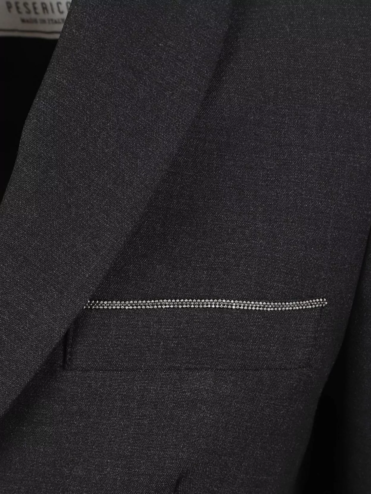Peserico Single-breasted Pointed Lapel Suit Jacket In Black