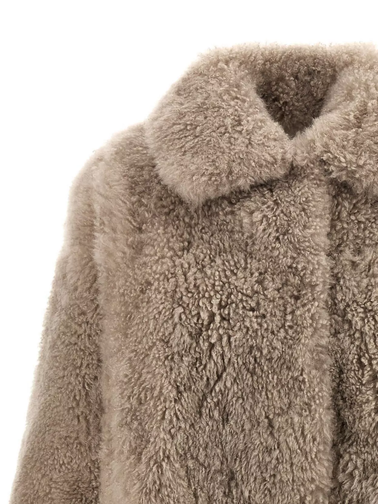 Yves Salomon Luxurious Faux Fur Long Sleeve Jacket