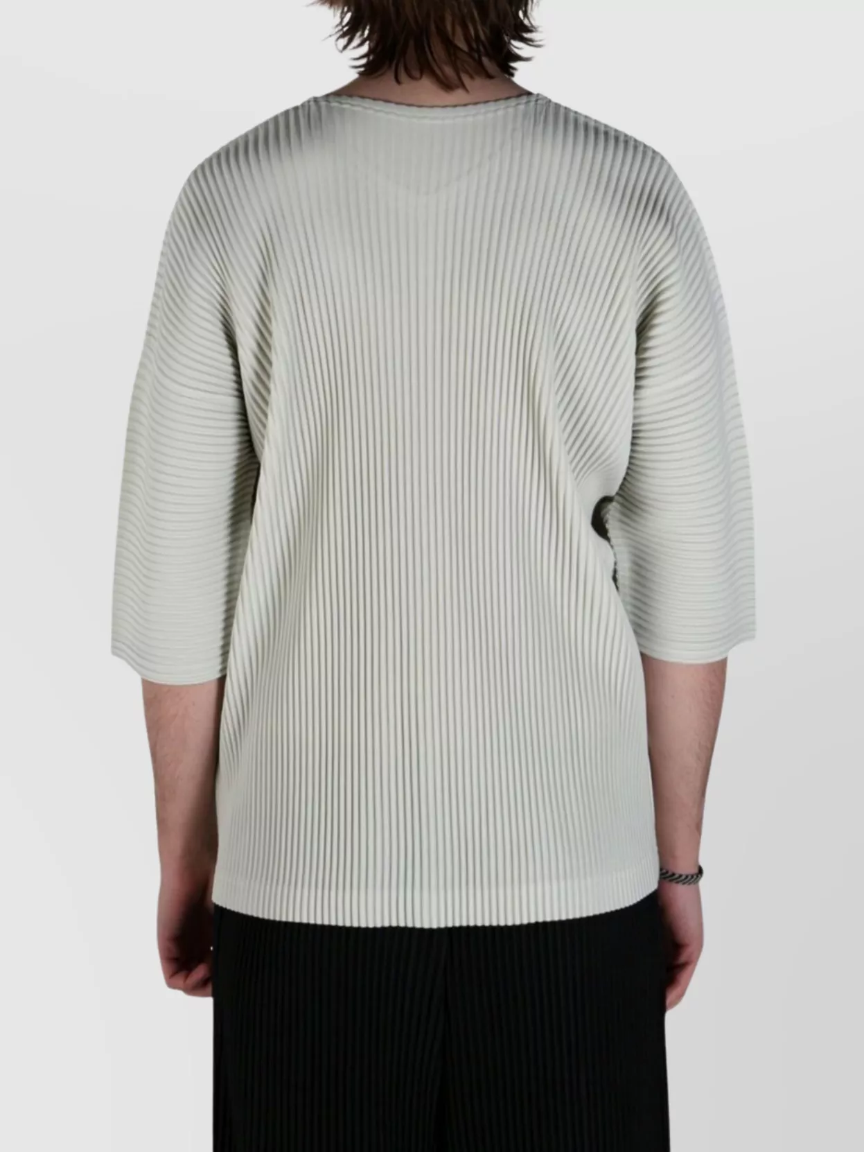 Issey Miyake Textured Pleated T-shirt With Crew Neck
