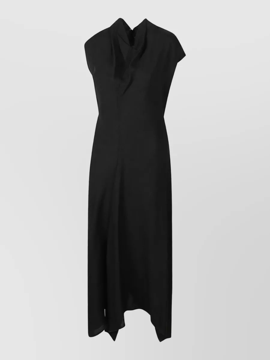 Victoria Beckham high-neck draped midi dress