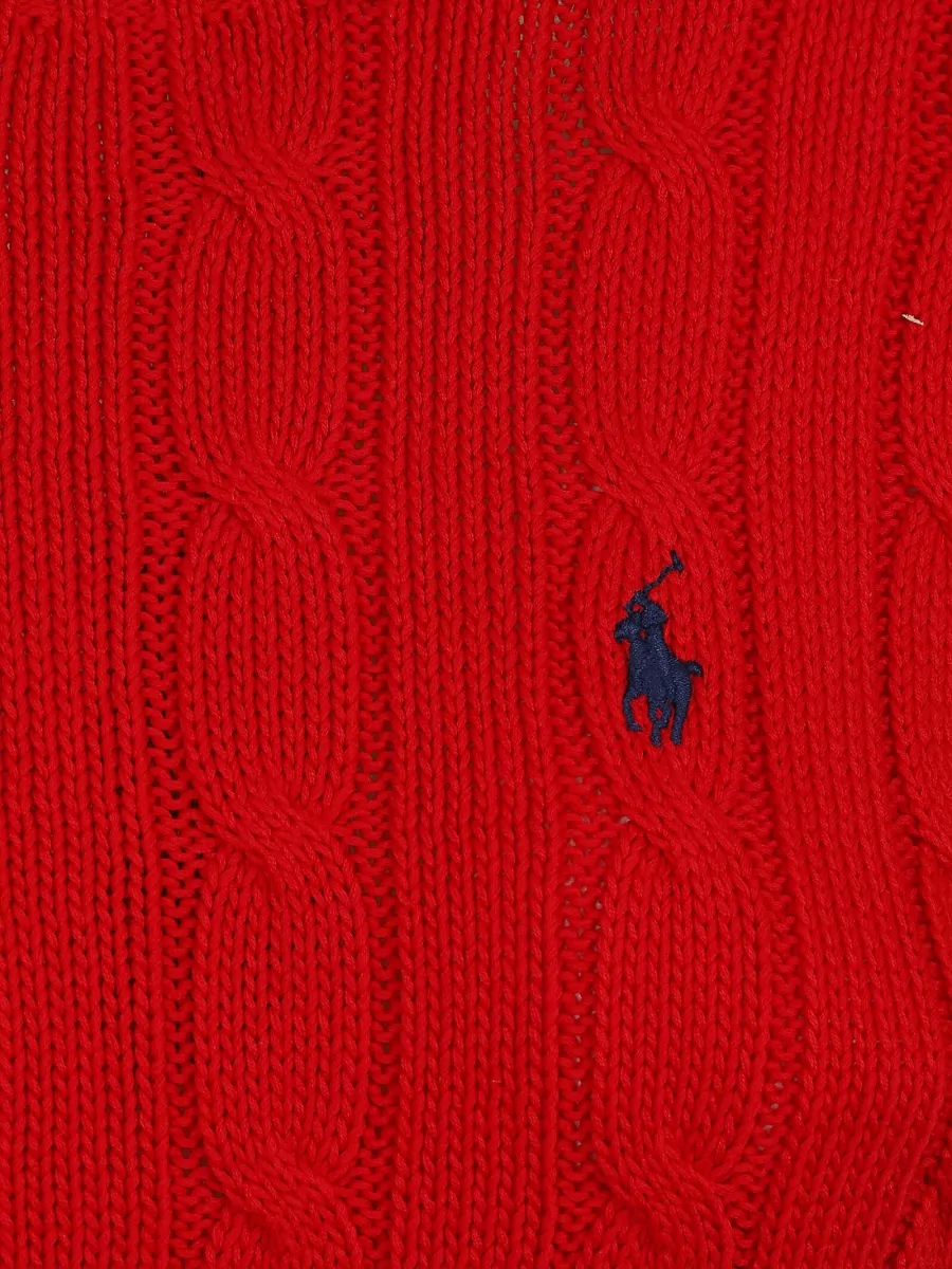 Polo Ralph Lauren Cotton Cable-Knit Slim-Fit Long-Sleeve Sweater